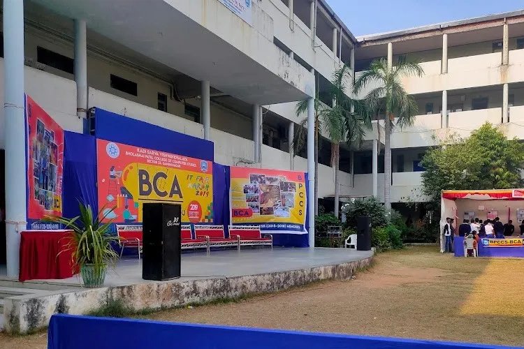 Students at a BCA department tech fest and exhibition on campus